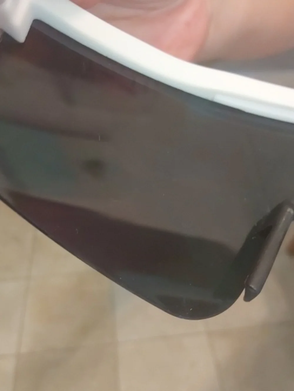 Pit Viper White Sports Sunglasses with Iridescent Mirrored Lens